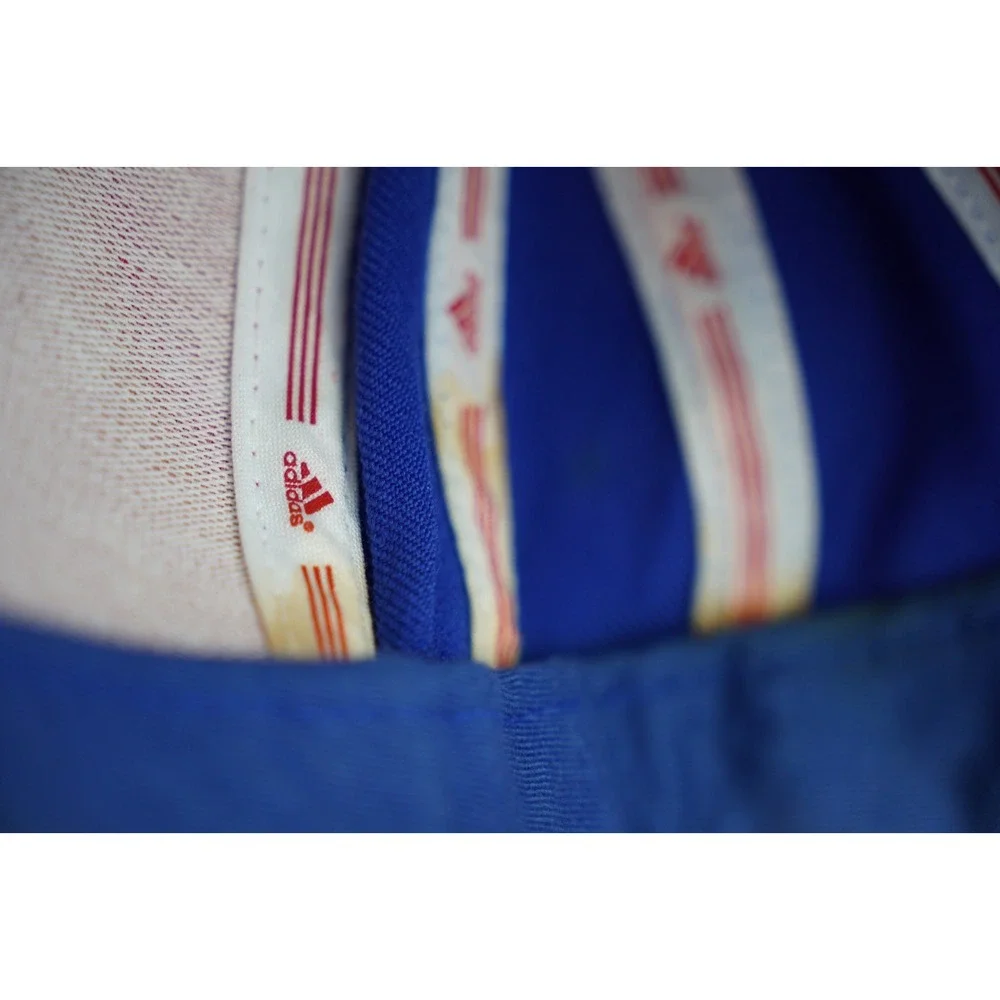 Vintage Red Blue Piping Adidas NBA Logoman Hat Cap‎ Size 7 1/4 Rare VGC